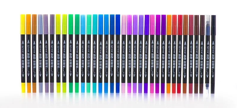 1 шт. Sipa Япония мягкая металлическая кисть акварельные Ручки Маркеры ручки для рисования ручки с надписью японские 36 цветов