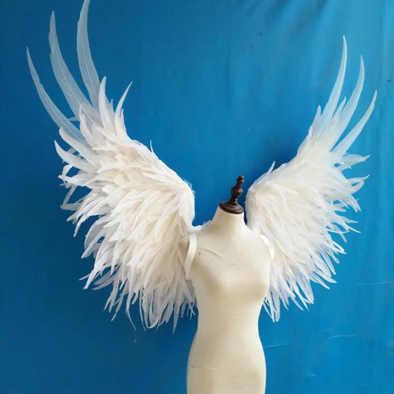Индивидуальные большие крылья из перьев, косплей, Хэллоуин, карнавал, для женщин, для выступлений, белые крылья из перьев ангела