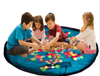 

Free Shipping+Wholesale Portable Kids Children Infant Baby Play Mat Large Storage Bags Toys Organizer,50pcs/lot