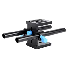 15mm Rail Rod Support System Aluminum Rail Rod Holder Advanced QR Baseplate Mount DSLR Camera Focus Rig Offset Riser 5Ds 6D 7