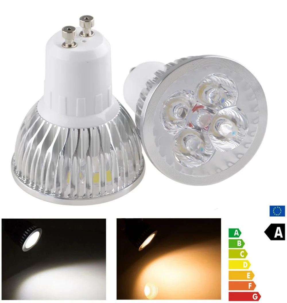 GU10 High Power 12W 4X3W CREE Warm White LED Spot Light Bulbs Lamp