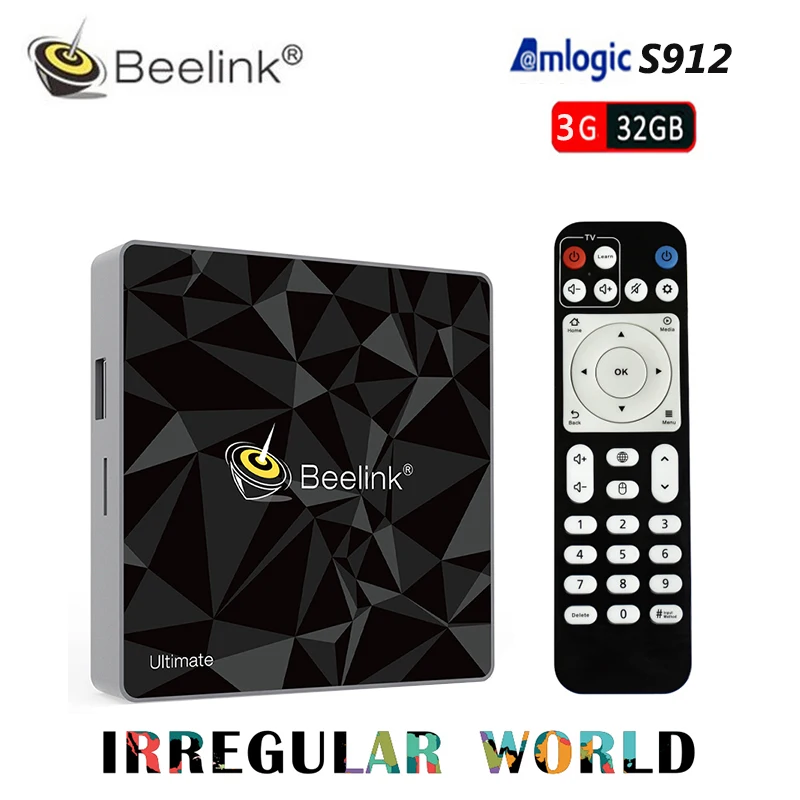 GT1 Ultimate Android 7.1 TV Box Amlogic S912 Octa Core CPU DDR4 3G 32GB Bluetooth 4.0  Wifi  FHD 4K Set Top Box Media Player