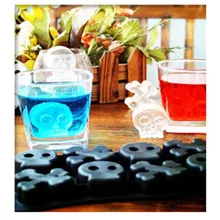 1 шт Лидер продаж 6 отверстий черный силиконовый льда творческий Череп Форма для льда, лед решетки Ice Box Инструменты для самостоятельного декорирования F2854