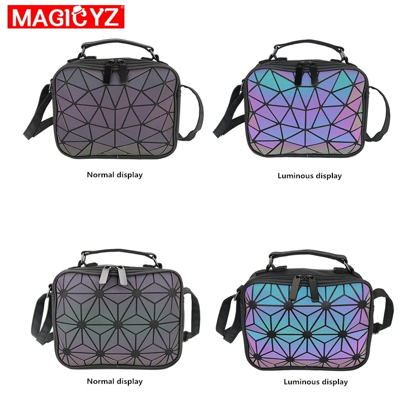  MAGICYZ Women Laser Luminous handbags Small Crossbody Bags for Women Shoulder bag Geometric Plaid T - 33038405953