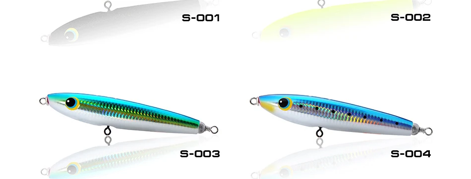 Isca de Pesca Lápis de Madeira Feito à Mão Feiyu Afundando Popper Mar Pesca Amarelo Cauda Sft Marca 170mm 100g 17 Iscas artificiais