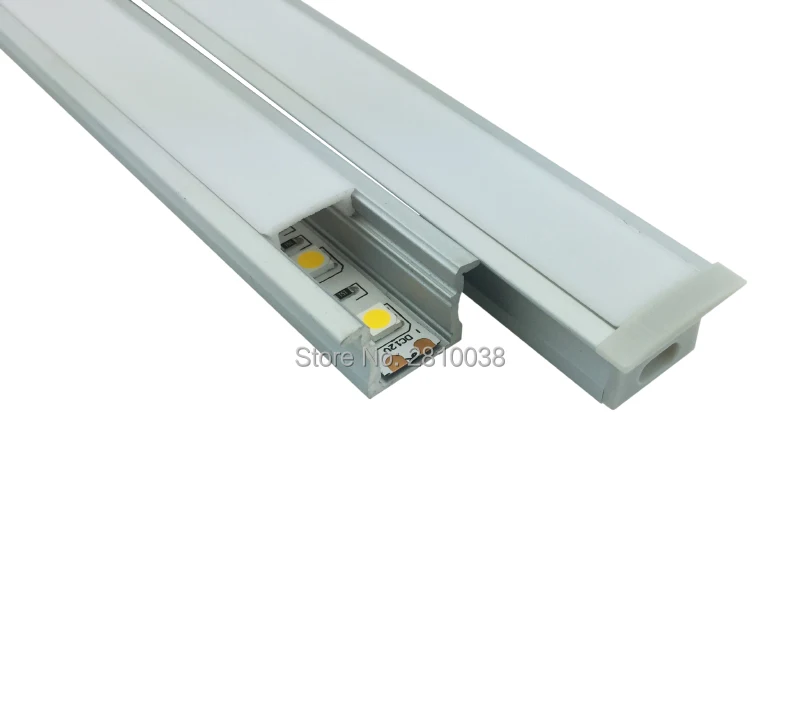 10 x 1M Sets/Lot T style Anodized led strip aluminium channel from AL6063 Aluminum profile supplier for recessed floor lights