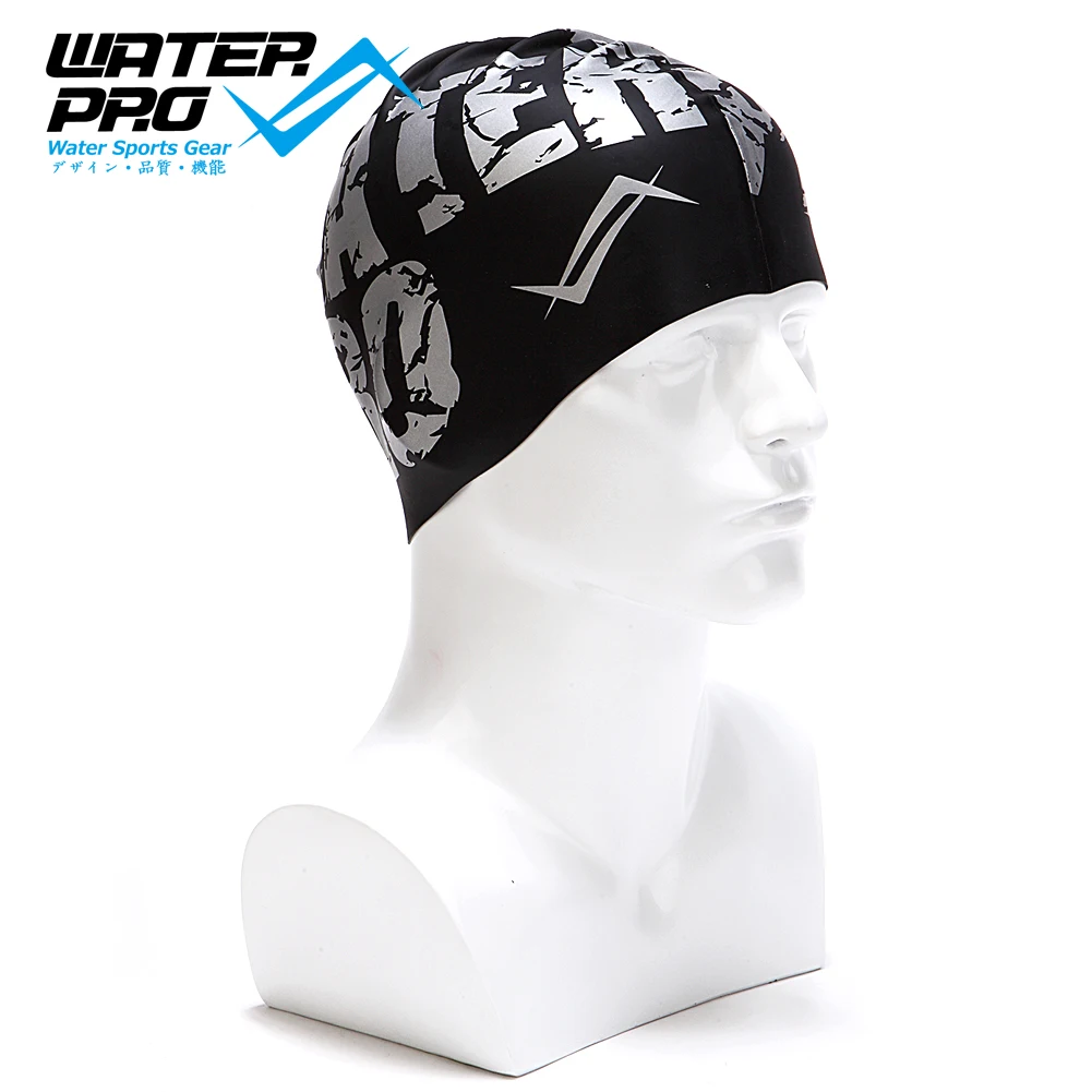 Силиконовая шапочка для плавания/бассейна Water Pro взрослых и детей сохраняет