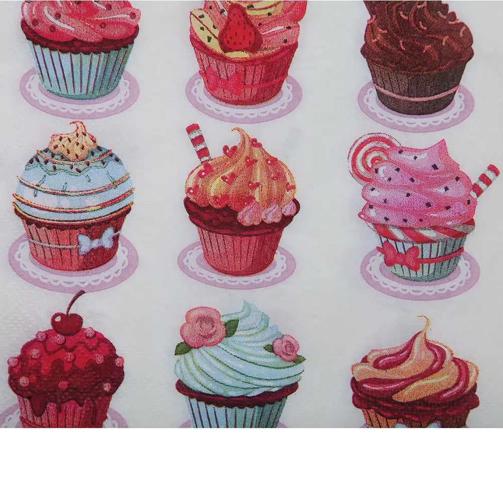 

Creative Design Cake Paper Napkin Tissue Decoupage Ornaments birthday Wedding Decoration party Supplies 20pcs/bag