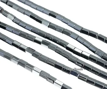 

Noir Black Hematite Gemstone Black Hexagon Tube 6x5mm Loose Beads 7.5 inch Half Strand (90144846-340)