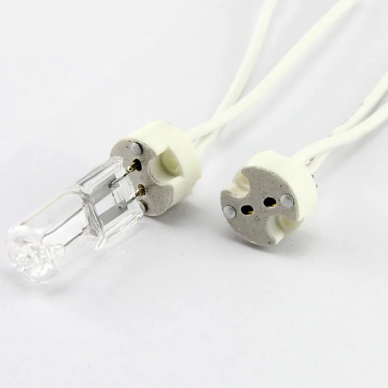 LED Lamp Socket holder Base Halogen with Wire Miniature Bi pin Base