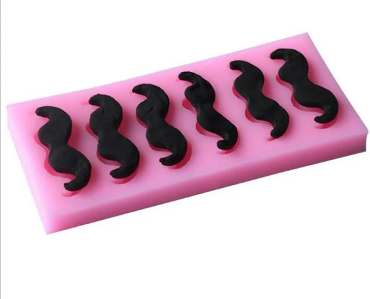 Силиконовые формы для торта с усами бородой 11 6x5x1 см Fondant Jello сахарное желе мыла