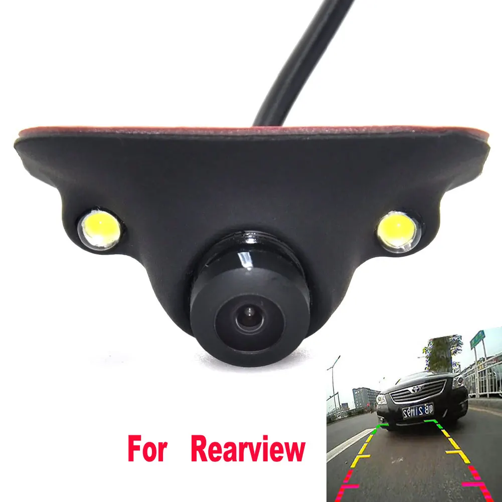 Goedkoop Mini CCD HD Nachtzicht 360 Graden Auto Achteruitrijcamera Front Camera Side Omkeren Backup Camera 2 LED