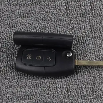 

New Key Shell Three-Button Folding Remote Key Case For Shell Case And Button Pad Textured Precision Stitched Without Gaps