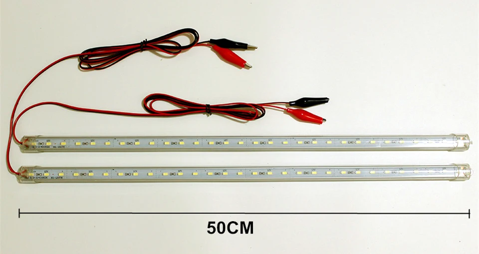 YNL светодиодный светильник 12 В SMD 5730 пластиковый Флуоресцентный светильник высокой яркости 50 см светодиодный настенный светильник Холодный белый