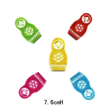 

Russian matryoshka babushka babooshka nesting doll applique iron-on patch