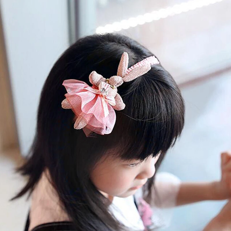 女の子ヘアバンド漫画のウサギのレースドレスヘッドバンドアンチスキッド Headwraps Yh 17 Hair Accessories Aliexpress