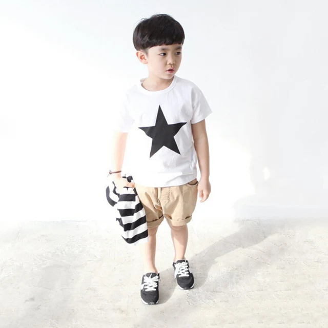 Baby Boys Star Print Pattern T Shirt Cloth Children Short Sleeve ...