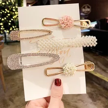 Жемчужная заколка для волос стразы заколка с застежкой для женщин и девушек аксессуары для укладки волос Aligator зажим для волос Корейская заколка для волос