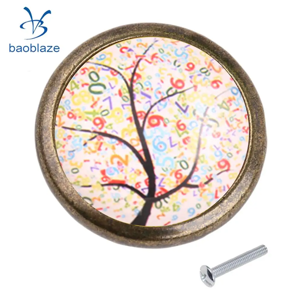 2PCS Zinc Alloy Tree Pattern Cabinet Drawer Pull Cupboard Wardrobe Knob Handle for Home Kids Bedroom Decor