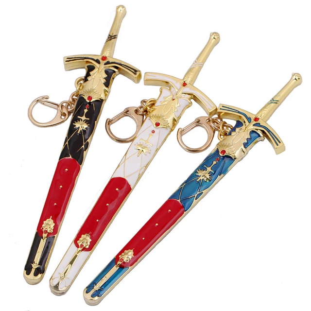 6種類アニメフェイト ステイナイトエクスカリバー武器モデルキーホルダー剣とシースセットツーピース高