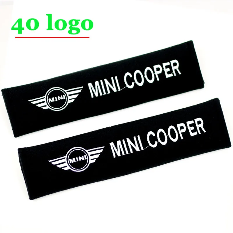 

2PCS Black Car Seat Belt Cover Shoulder Pads Car Case for Mini Cooper Opel BMW Renault Infinite Mazda Hyundai Jaguar Nissan MN07