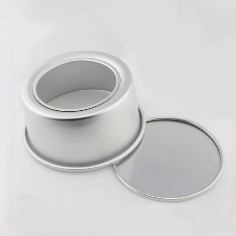 

Hot Sale 1pc 2inch(Dia 6cm) Aluminum Alloy Round Mini Cake Pan Removable Bottom Pudding Mold DIY Baking Kitchen Tools
