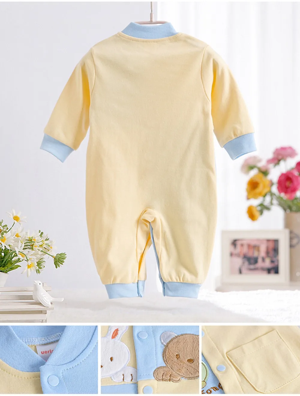 2016-New-Autumn-Newborn-Baby-Girls-Boy-Stripe-Rompers-One-Pieces-Long-Sleeve-Jumpsuits-Clothing-0-12months-CL0882 (5)