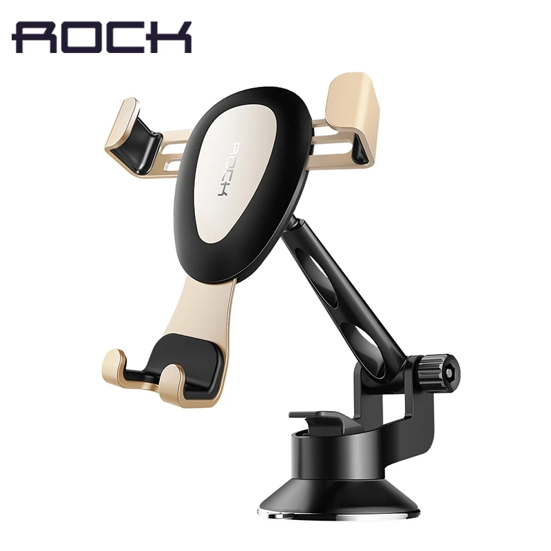 

ROCK Universal Metal Gravity Auto Lock Car Holder 360 Degree Rotation Adjustable Sucker Phone Mount Bracket