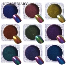 0 5G Top Grade Chameleon Nail Glitter Powder Dust Manicure Nail Art Chrome Pigment Glitters Black