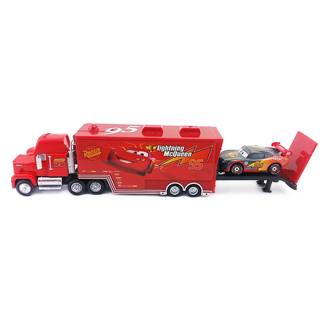 Disney Pixar Cars Mack Lightning McQueen& Чико Хикс& Король& Сказочный Хадсон грузовик игрушечный автомобиль 1:55 подарок для детей