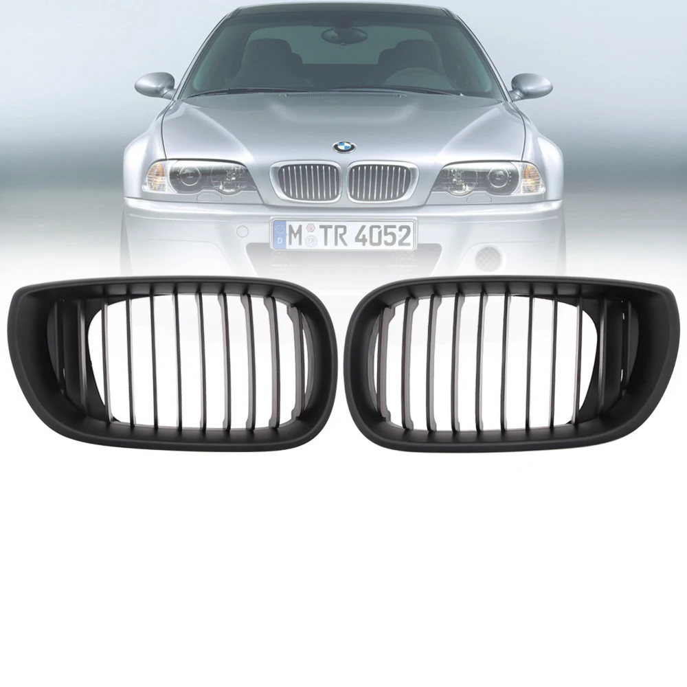 

Black Kidney Grilles Grill For BMW E46 3 Series 2002 2003 2004 2005 Facelift 4D Saloon Touring