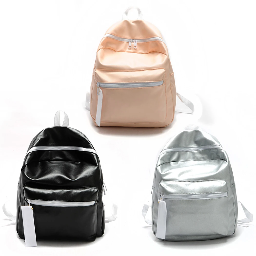 Baellerry Hologram Backpack For Women's Holographic Bag Silver Pink Black Leather Student School Backpacks Women Travel Rucksack Baellerry Hologram Backpack For Women's Holographic Bag Silver Pink Black Leather Student School Backpacks Women Travel Rucksack