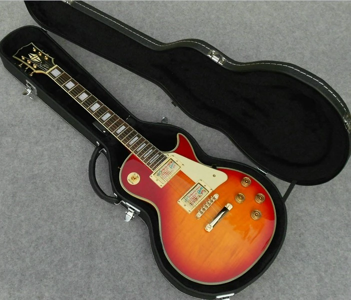 

Electric Guitar Hard Box Bag Case LP ST SG Key Lock Heavy Protection Compression Safety Waterproof Accessories Gig Black