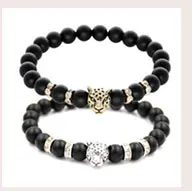 Fashion 3 Size Turkish Evil Eyes Bracelet Black Natural Stone Beads Obsidian Men Braslet For Male Yoga Hand Jewelry Accessories