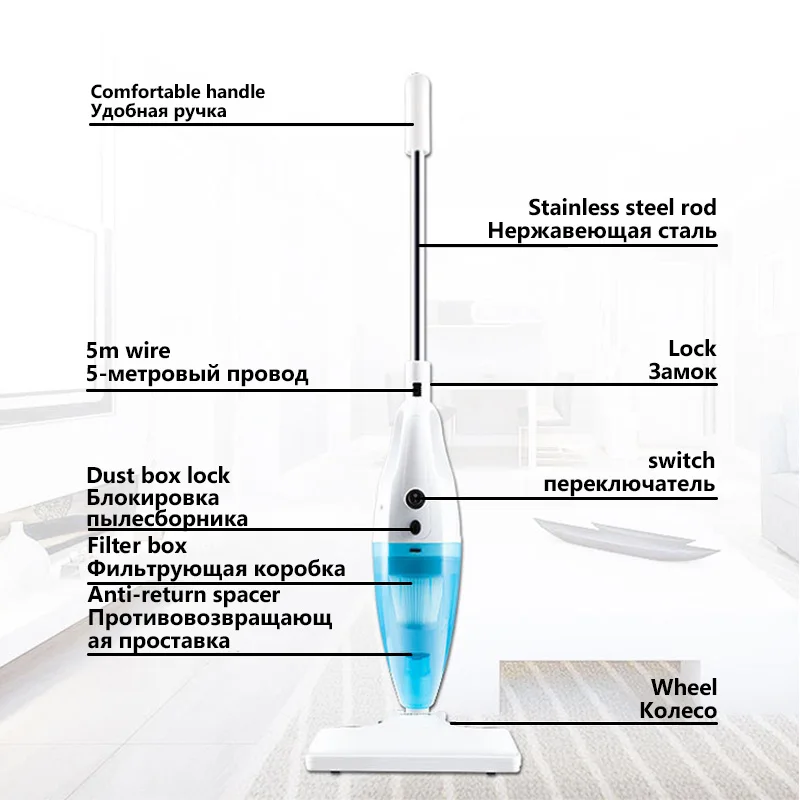 Пылесос для дома Ультра тихий мини домашний стержень Пылесос Портативный пылесборник домашний аспиратор ручной пылесос