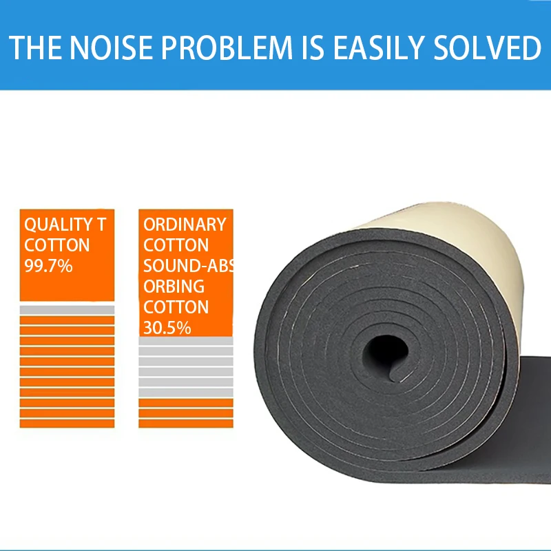 30*50cm 9pc Auto Heat Insulation Cotton Car Rubber Foam Absorbing