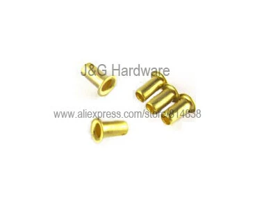 

Wkooa Rivets M3 x 6 Brass Flat Head Tubular 1000 pieces