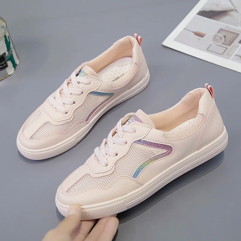 

2019 spring new comfortable simple solid color flat shoes women comfortable versatile mesh breathable casual shoes.