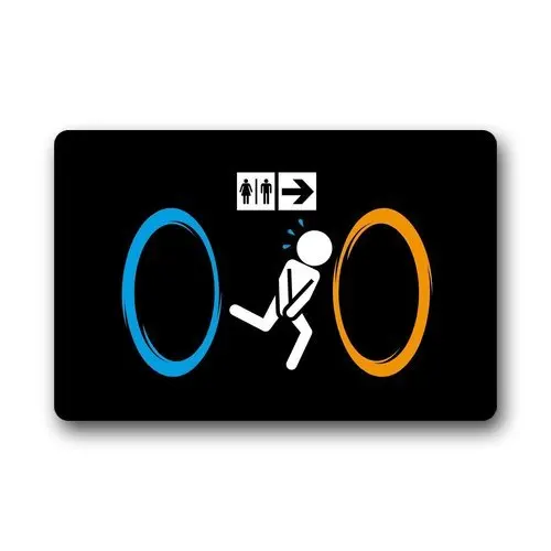 Персонализированные Evergreen Мода Смешной Portal 2 пользовательский дверной коврик