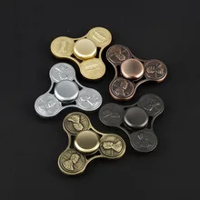 Hand Spinner edc UFO spinner US dollars Cents Coins Gyro Aluminum Rotate font b Toy b
