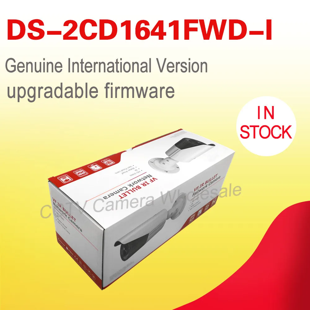 

Free shipping English version DS-2CD1641FWD-I replace DS-2CD2645F-IS 4MP network bullet ip cctv camera POE varifocal lens