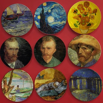 

Holland Famous Painter Vincent Willem Van Gogh Painting Wall Hanging Decorative Plates Impressionism Style For Home Decoration