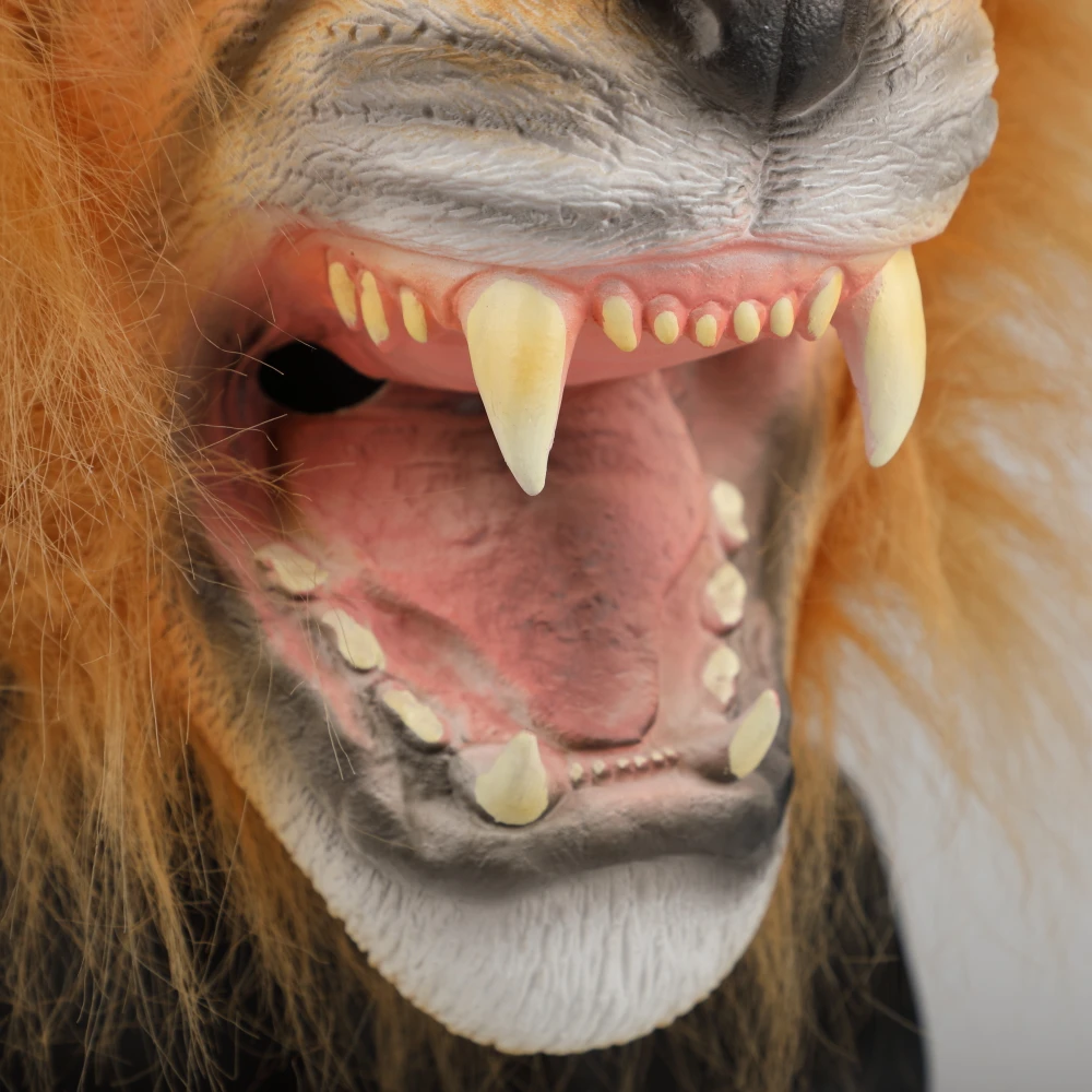 Cosplay Lion Mask Beast Mask Funny Scary Animal Masks Latex Adult Kids Unisex Halloween Party Dressed Prop Dropshipping  (8)