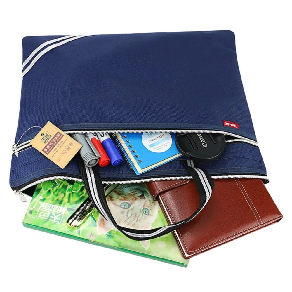T Мужская t сумка Оксфорд тканевая бизнес-сумка для деловых мужчин Дамская портативная молния PU кожаная сумка для файлов двухслойная пакет