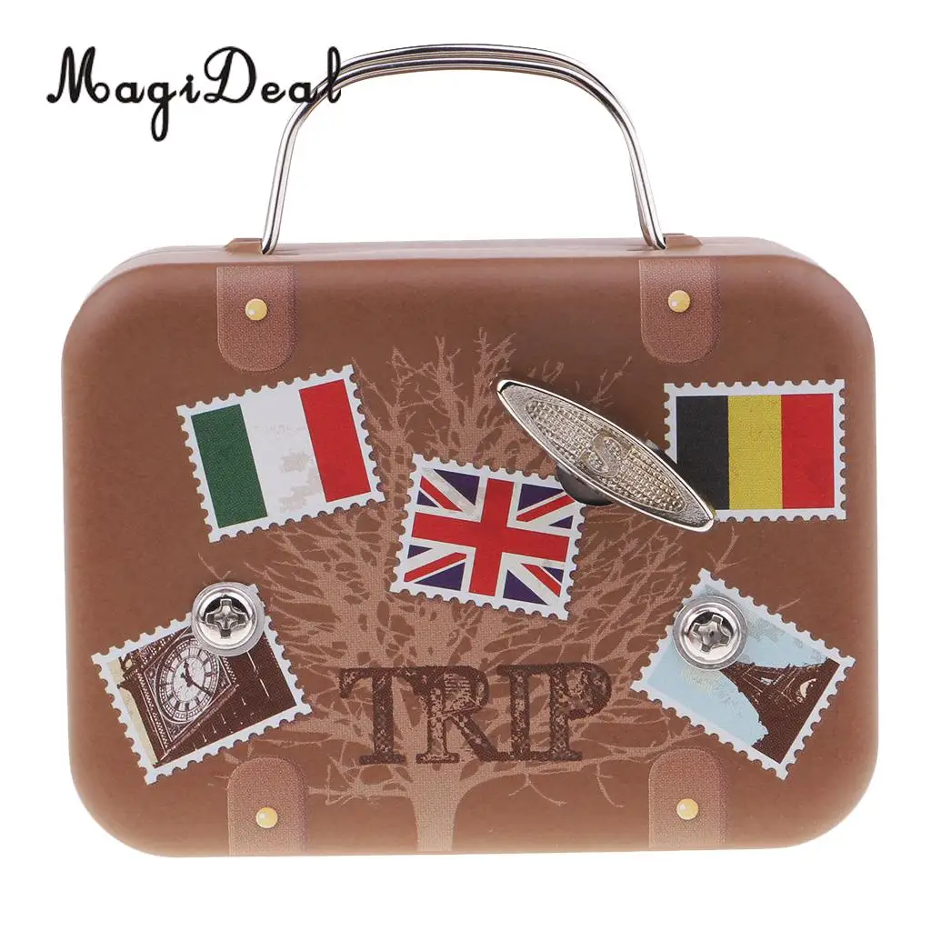 MagiDeal Play 'Innocent' Luggage Suitcase Wind-up Miniature Music Box for Girls Christmas Gift