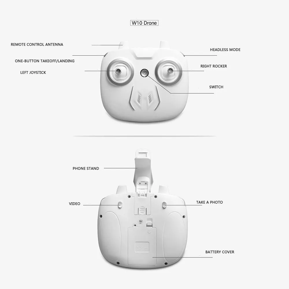 Мини W10 4CH 6-Axis 480 P WI-FI стабильный Gimbal 4CH 6-Axis 480 P дрона с дистанционным управлением для детей Прямая вертолет