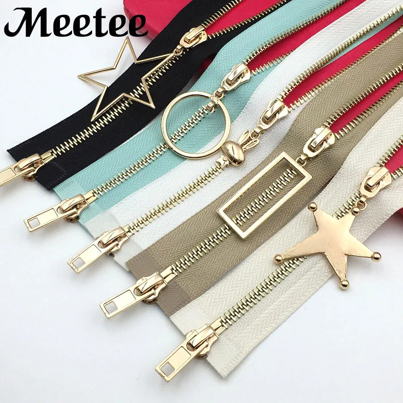 Meetee 80 см 100 5 # Двойные ползунки Металлические молнии Open End DIY молния для шитья