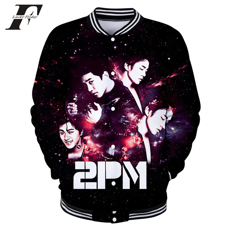 2018 2PM Kpop harajuku Baseball Jacket bomber jacket 3D Print Women/Men Hip Hop winter jacket