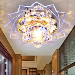 Современный светодиодный хрустальный потолочный светильник 20 см круговой мини потолочный светильник Luminarias Rotunda свет для гостиной проход