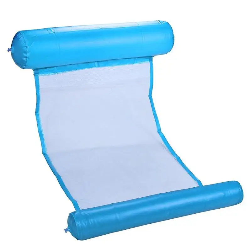 Воздушный складной матрас бассейн пляж надувной матрас Подушечка для обручальных колец Спальное кресло-кровать матрас для стула гамак водные виды спорта - Цвет: Type B Blue